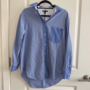 Tommy Hilfiger Blue button down Striped Shirt